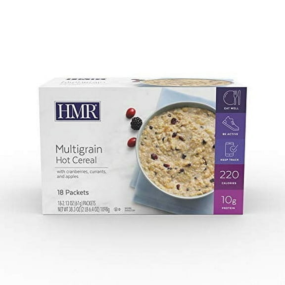 HMR Multigrain Hot Cereal, High Protein Oatmeal Alternative, 10g Protein, 220 Calories, 18 Pack