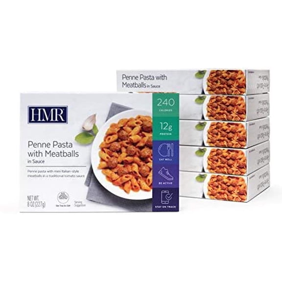 HMR Penne Pasta with Meatballs in Sauce Entree, 8 oz. Servings, 6 Count