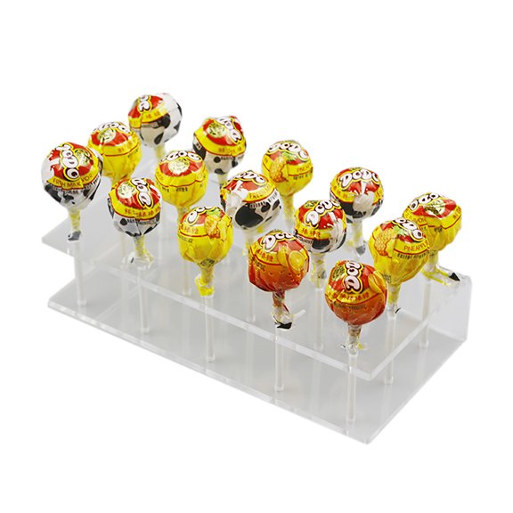 HMROVOOM 2 Packs 15 Holes Acrylic Lollipop Stand,Cake Pop Holder Display Rack for Wedding Party Bithday