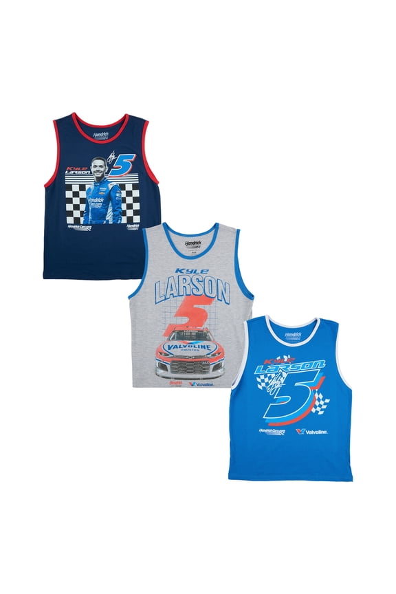 HMS Motorsports Race Cars Boy's 3-Pack Tank Top Set -6