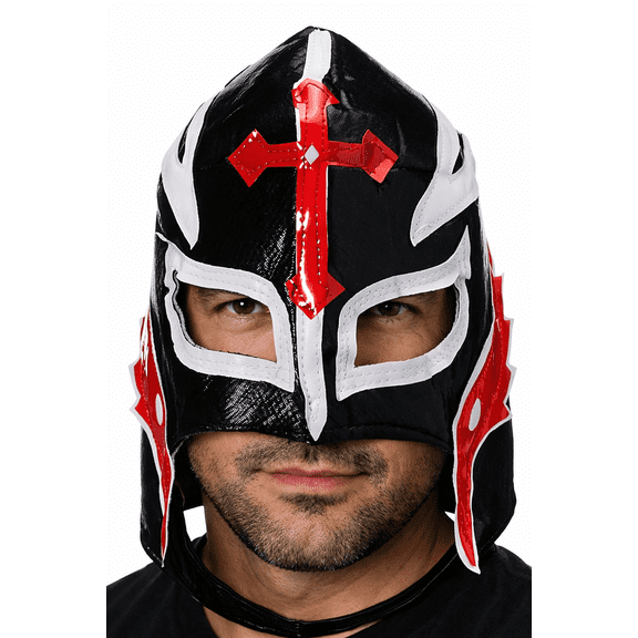 Adults Black Mexican Wrestler Luchador Libre Cristeros Mask Costume Accessory