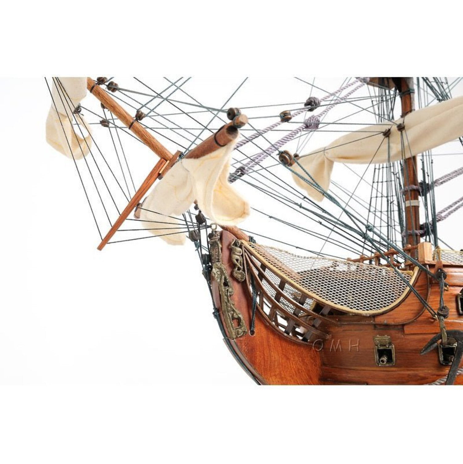 Handcrafted Exotic Wood HMS Victory Ship Model Figurine