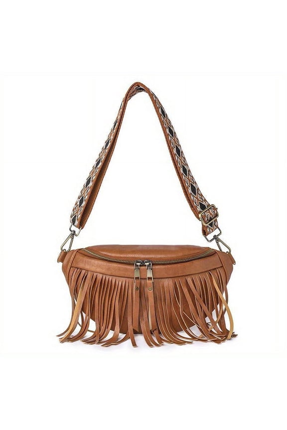 Bag Summer Vintage Tassel Pleated Chest Bag