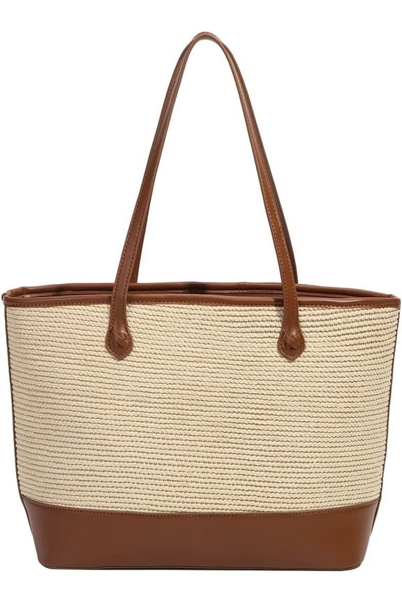 Barabum Straw Woven Tote Bag,Versatile Beach Tote Bag for Women