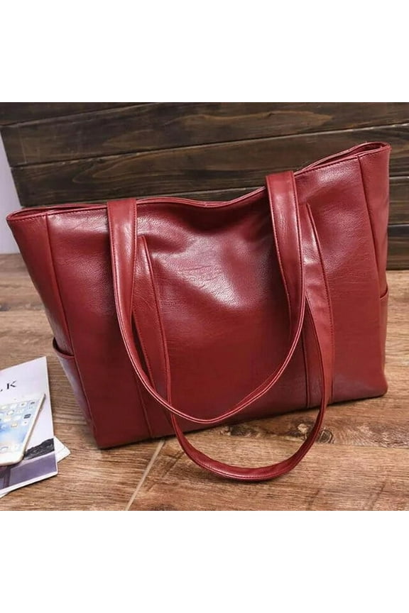 Big Bag Fashion Women Pu Leather Handbag Brief Shoulder Bag Black White Large Capacity Luxury Tote Shopper Bag Designer