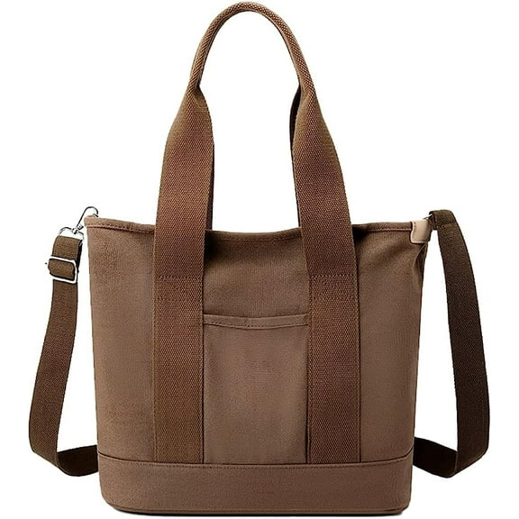 HMSHA Canvas Tote Bags for Women Large Shoulder Bag Handbags Big Satchel Purses Multi-pocket Handbags Casual Work Bags