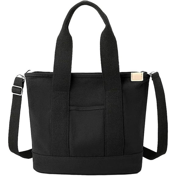 HMSHA Canvas Tote Bags for Women Large Shoulder Bag Handbags Big Satchel Purses Multi-pocket Handbags Casual Work Bags