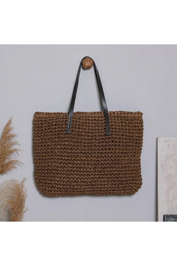 Casual Large Capacity Handbag Totes Handmade Straw Shoulder Bags For Women Big Travel Beach Bag Female Sac a Main Femme