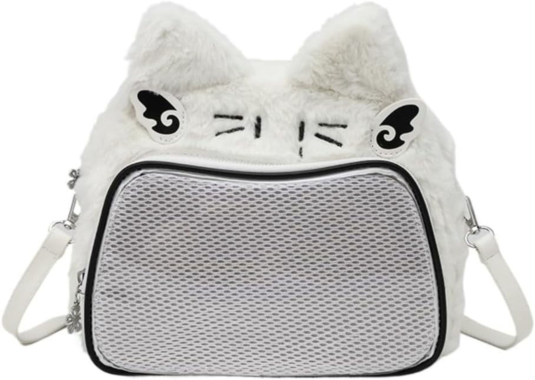 HMSHA Cat Ear Ita Backpack Cute Bags Kawaii Y2K Bags 3 Ways Crossbody Purse Messenger Bags for Women Shoulder Bag Tote (Pink)