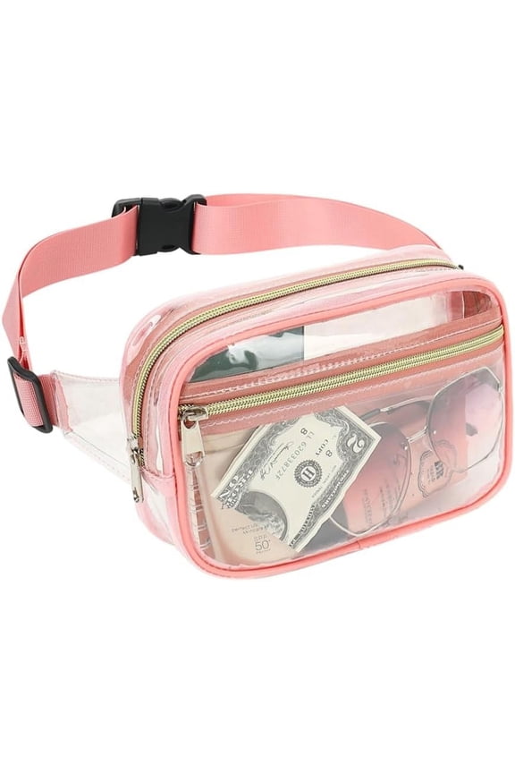 Clear Fanny Pack Stadium Approved Belt Bag Clear Belt Bag for Women Transparent Waist Bag Water-resistant Clear Purse