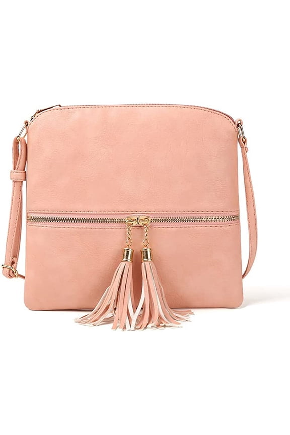 Crossbody Bag for Women Lightweight Dome Shoulder Bag Retro Leather Satchel Wallet for Work Travel