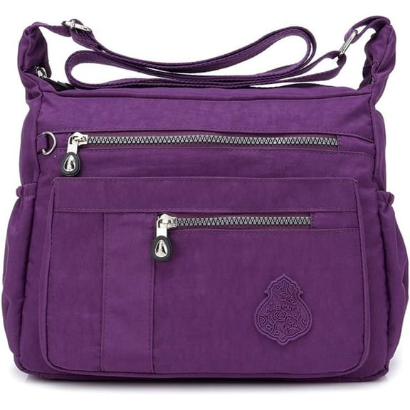 HMSHA Crossbody Bag for Women Nylon Waterproof Shoulder Purse Messenger Bag Lightweight Pocketbooks