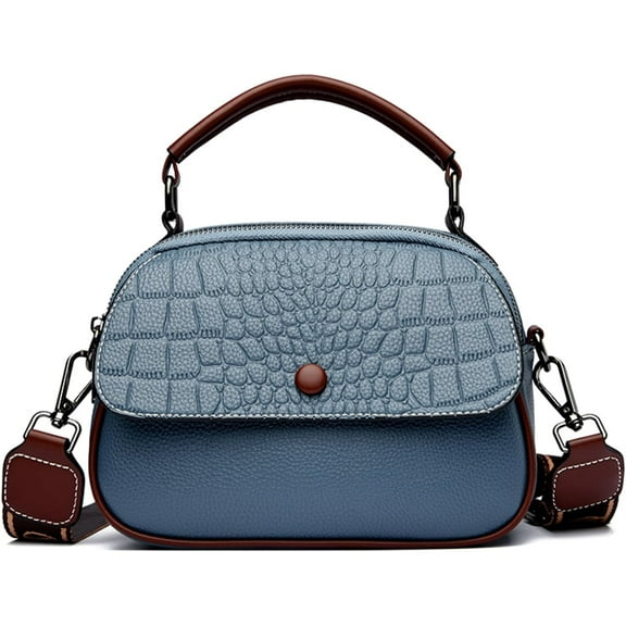 HMSHA Crossbody Bags for Women Small Design Leather Crossbody Camera Bag Shoulder Purse with Guitar Strap