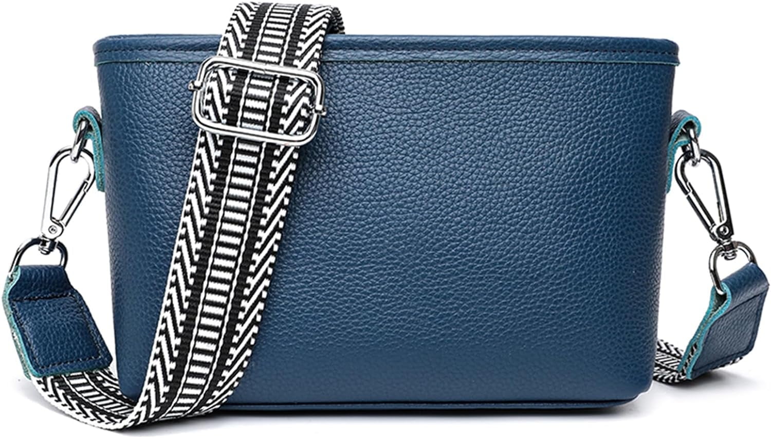 HMSHA Crossbody Bags for Women, Trendy Leather Crossbody Camera Bag Purse with Guitar Strap Small Shoulder Handbag