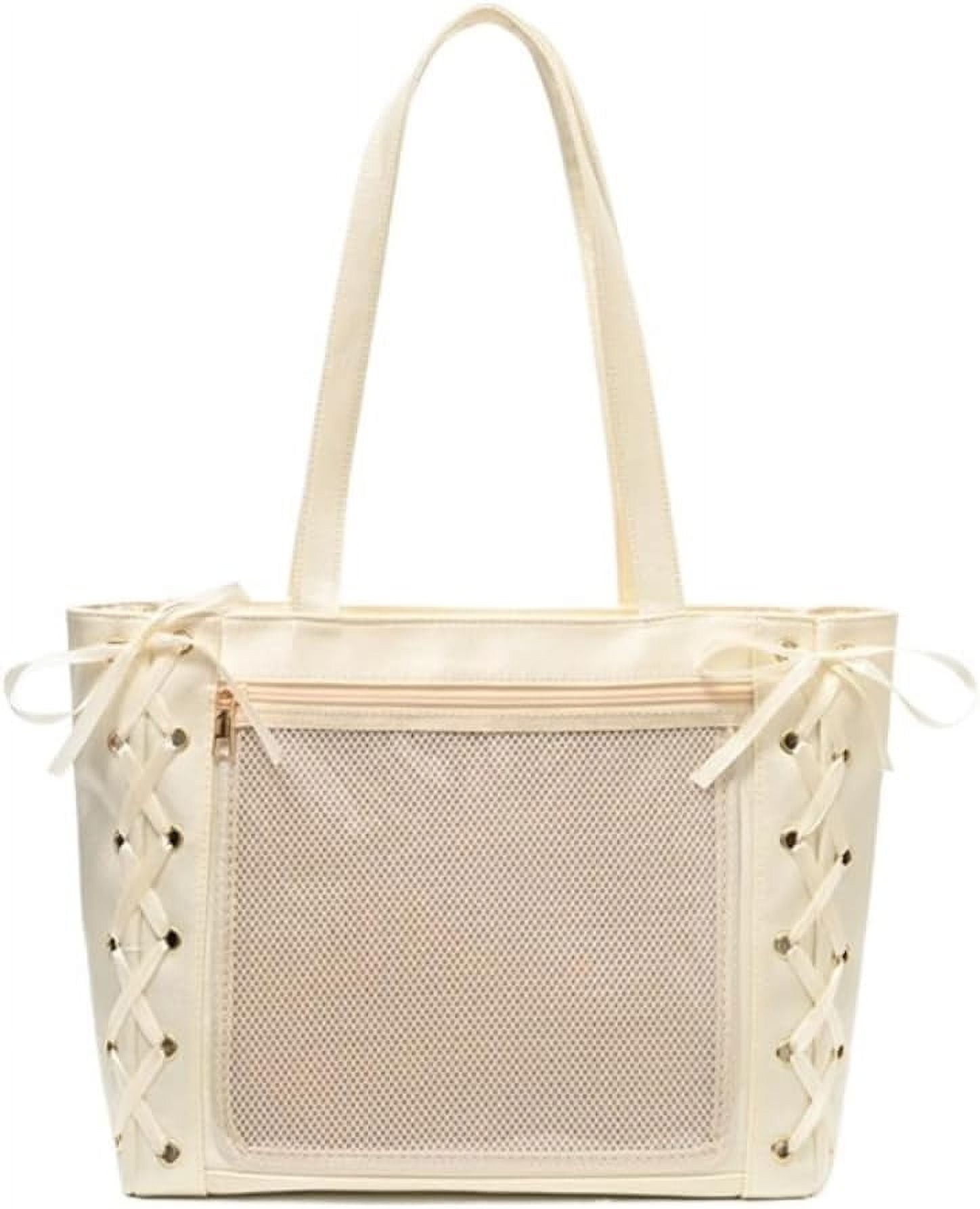 HMSHA Cute Japanese Ribbon Ita Bag Tote Crossbody Bag Messenger Bag for Women JK Aesthetic Bag Y2K Purse