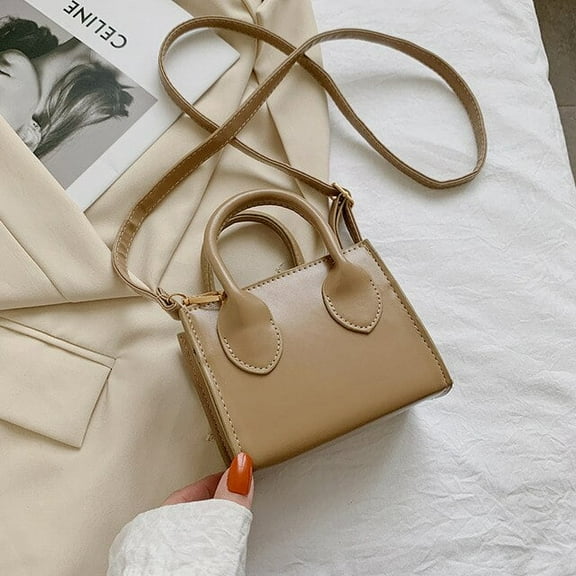 HMSHA Fashion Small Shoulder Bags For Women Solid Color Pu Leather Mini Crossbody Messenger Bag Female Summer Handbag Purse Totes