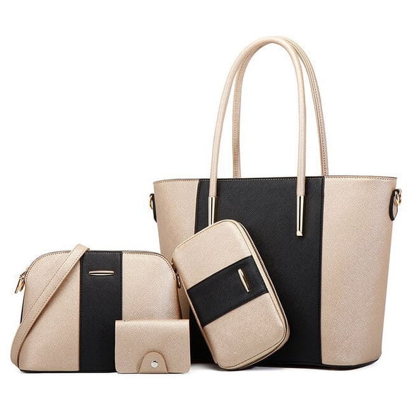 HMSHA High Quality Women Pu Leather Handbags Shoulder Bags Designer 4 Pieces Set Tote Messenger Bags Fashion Female Crossbody Bag New