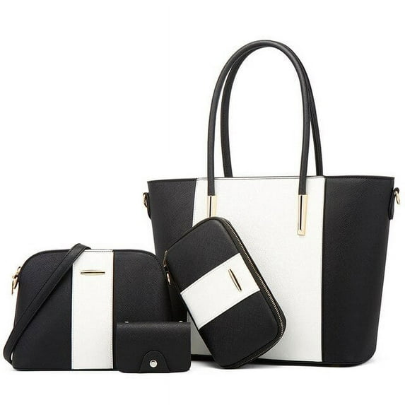 HMSHA High Quality Women Pu Leather Handbags Shoulder Bags Designer 4 Pieces Set Tote Messenger Bags Fashion Female Crossbody Bag New
