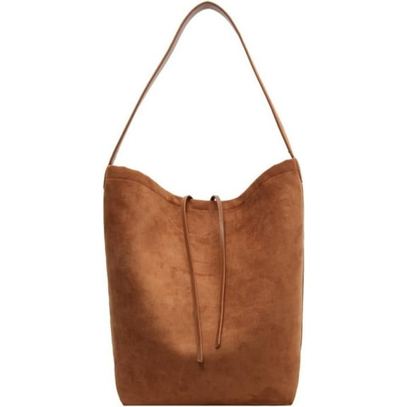 HMSHA Hobo Bags for Women Vegan Leather Handbag Suede Hobo Bags Bucket Shoulder Bag Purse Tote Handbag Fashion Designer Bag