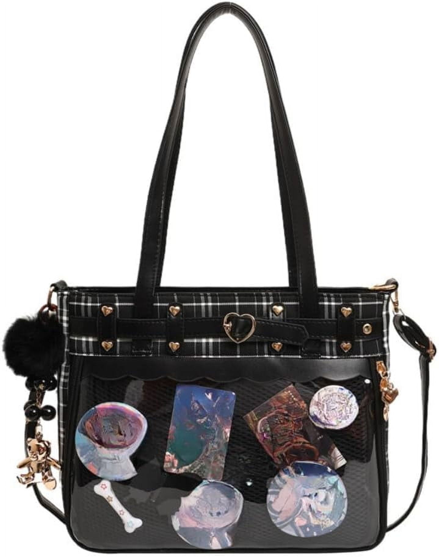 HMSHA Japanese Ita Bag Y2K Goth Cute Bags Kawaii Bags Crossbody Purse Messenger Bags for Women Shoulder Bag Tote
