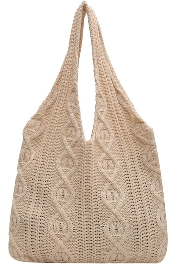 Knitted Hobo Bag Women's Crocheted Shoulder Bag Large Handbags Tote Wool Woven Aesthetic Purse Top Handle Bag