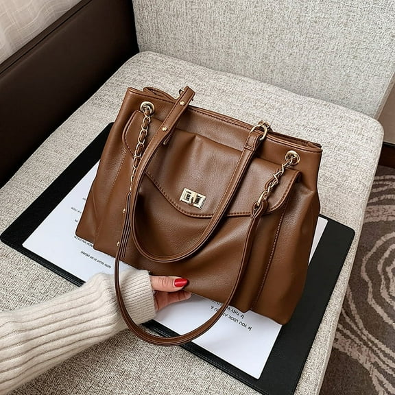 HMSHA Large capacity Women Shoulder Bags Pu leather Brand Designer lady Handbags Travel big totes chain female Crossbody bags black