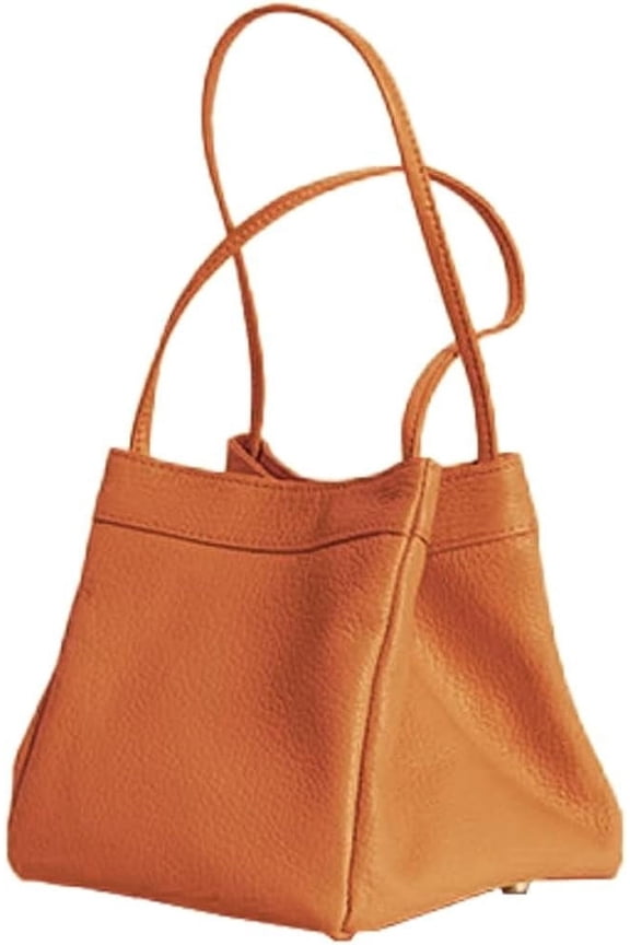 Leather Handbags for Women Square Bucket Bag Stylish Satchel Handbag Tote for Travel Work