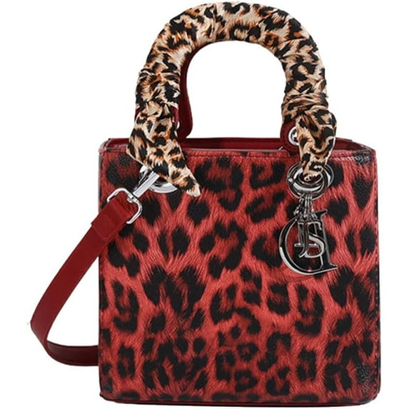 HMSHA Leopard Print Handbag Women's PU Leather Crossbody Bag, Waterproof, Fashion Messenger & Satchel Bag
