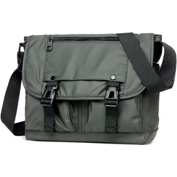 HMSHA Men's Crossbody Bag Waterproof Messenger Satchel Lightweight Shoulder Bag Multi-Pocket Briefcase