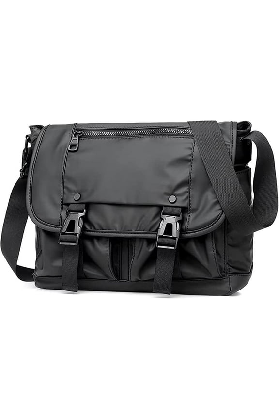 Men's Crossbody Bag Waterproof Messenger Satchel Lightweight Shoulder Bag Multi-Pocket Briefcase