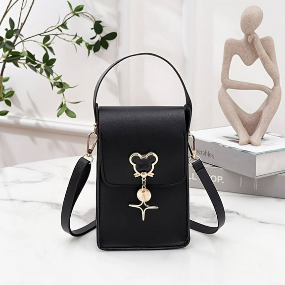 HMSHA Mickey Shoulder Bag Cartoon Mini Crossbody Bag Cute Portable Mobile Phone Purse
