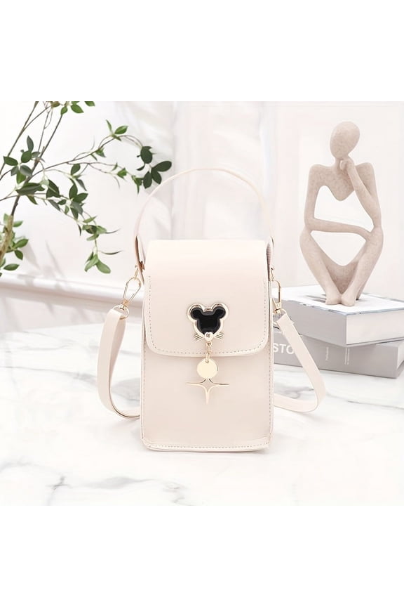 Mickey Shoulder Bag Cartoon Mini Crossbody Bag Cute Portable Mobile Phone Purse