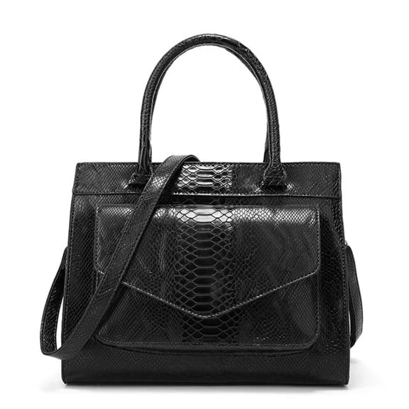 HMSHA New Fashion Women Bag Luxe cuir Serpentine Woman leather Handbags With pouch Ladies Trunk Tote bolsos Women messenger bag bolsos