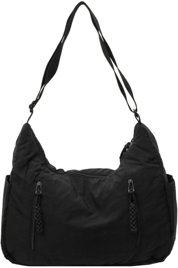 Nylon Crossbody Bag Women Men Crescent Bag Braid Zip Multi-Pocket Purse Tote Bag Candy Color Shoulder Bag