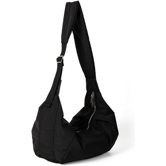 HMSHA Nylon Tote Bag for Women Puffer Crossbody Bag Lightweight Shoulder Bag Padded Hobo Crescent Bag Dumpling Bag