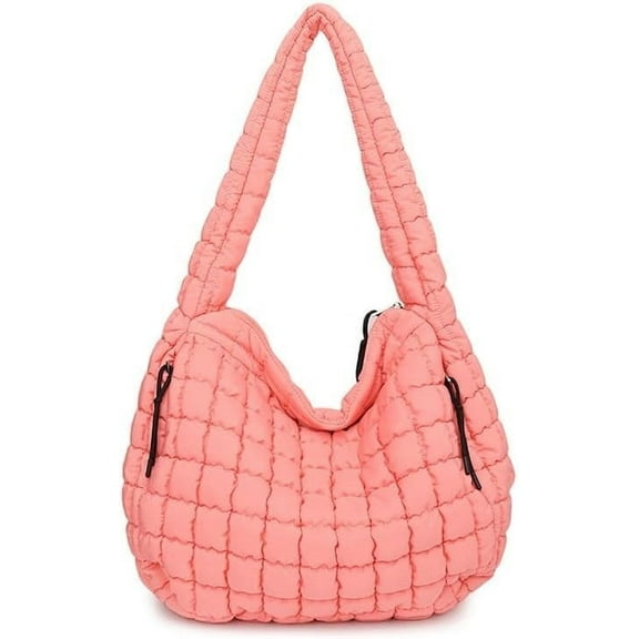 HMSHA Puffer Tote Bag Women Quilted Crossbody Bag Large Shoulder Puffy Summer Beach Purse Cloud Bubble Gym Pleat Pad