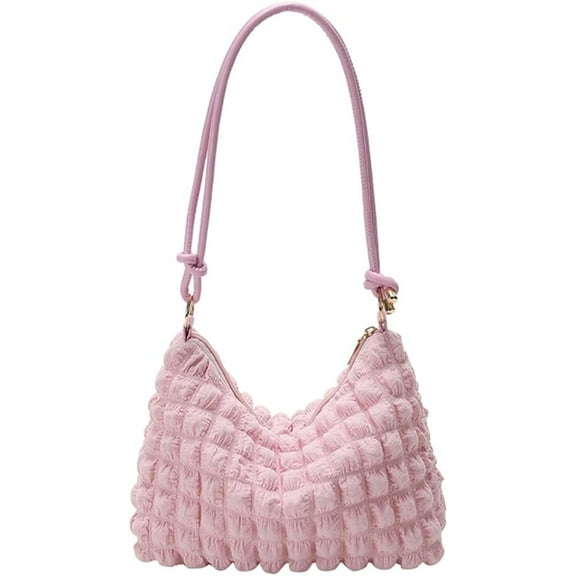 HMSHA Puffy Tote Bag for Women Fashion Quilted Hobo Handbag Nylon Padded Shoulder Bag Purse Top-Handle Satchels