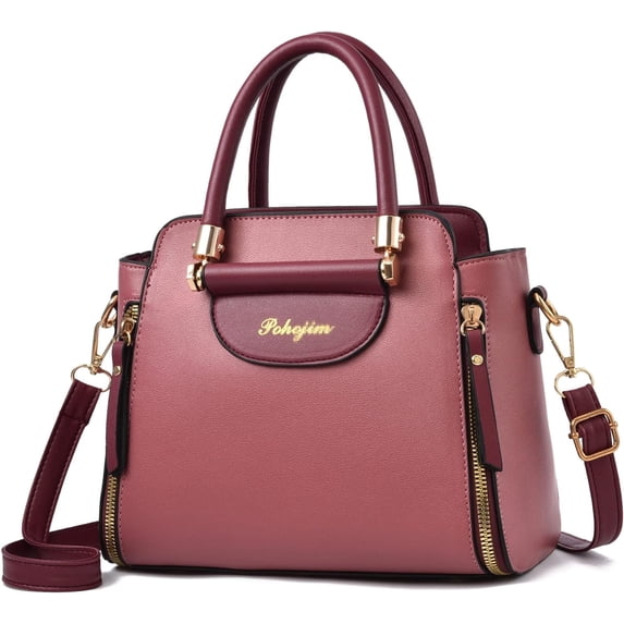 HMSHA Purses and Handbags for Women Ladies Leather Tote Shoulder Bags Satchel Top Handle Satchel Purse in Pretty Color Combination