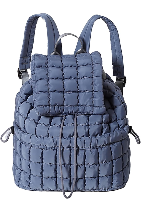 Quilted Backpack for Women Lightweight Puffer Drawstring Padding Hiker Back Pack Travel Backpack College Gym Bag