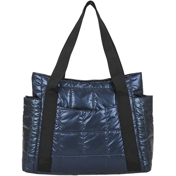 HMSHA Quilted Hobo Bag Nylon Shoulder Crossbody Bag Padding Down Cotton Handbag Purse Soft Fluffy Large Totes Top Handle Bag