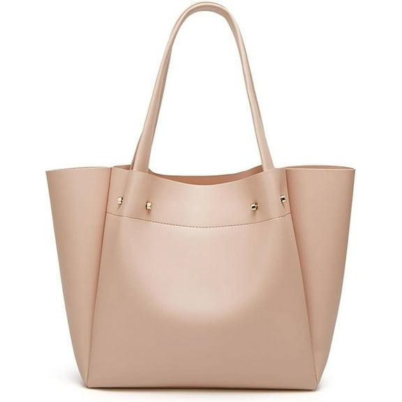 HMSHA Simple Large Capacity Bucket Bag Fashion Shopping Bag One Shoulder Tote Bag