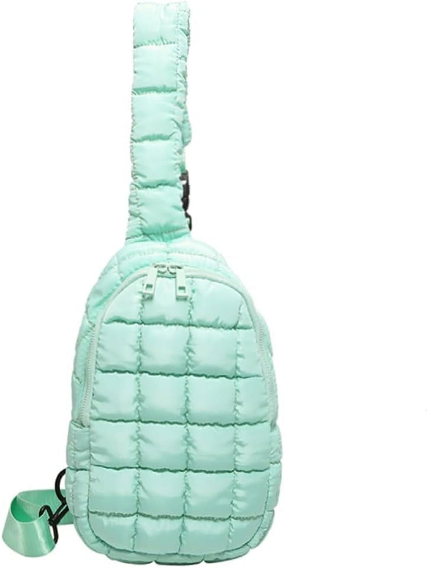 HMSHA Sling Bag Puffy Crossbody Purse for Women Fanny Pack Chest Bag Puffy Waist Bag