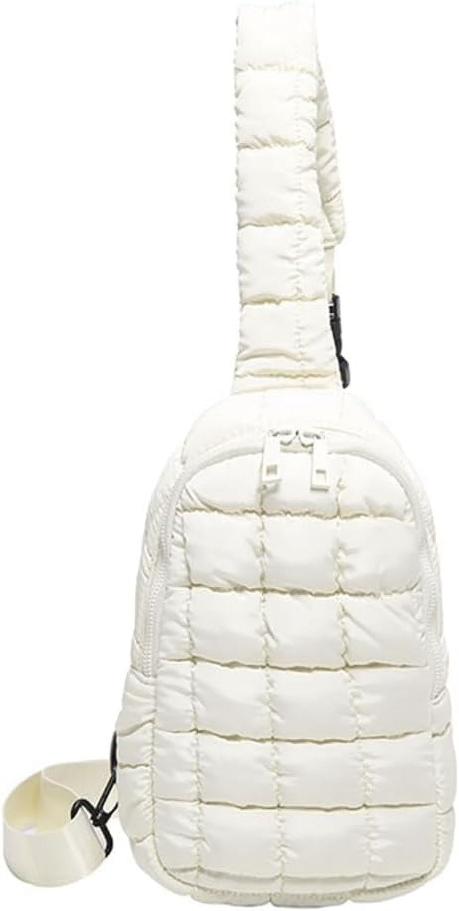 HMSHA Sling Bag Puffy Crossbody Purse for Women Fanny Pack Chest Bag Puffy Waist Bag