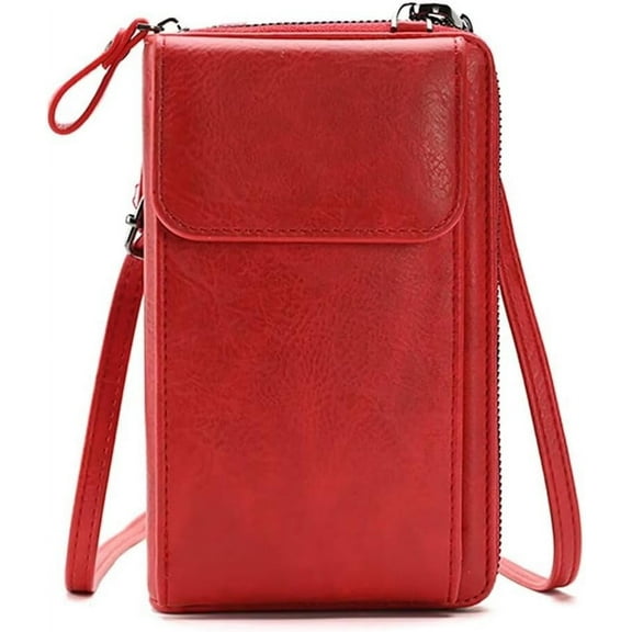 HMSHA Small Crossbody Bag for Women Retro Cell Phone Wallet Travel Shoulder Purse with Card Slots and Zipper Pocket