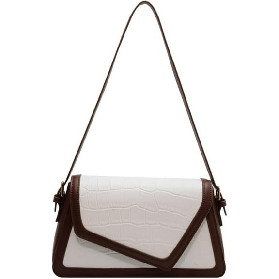 HMSHA Small Shoulder Bag Crossbody Purse for Women Crocodile Handbag Trendy Satchel Bag with 2 Removable Straps