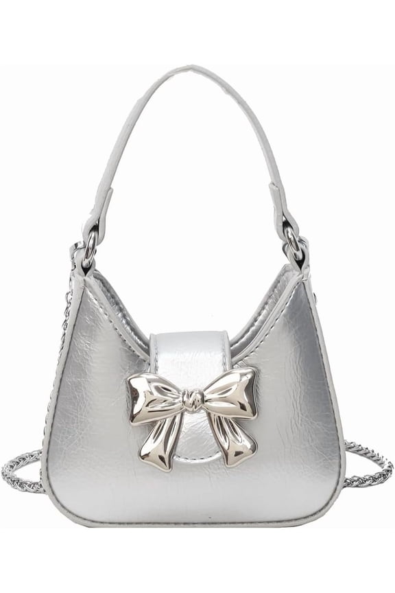 Small Shoulder Bag Cute Bow Purse for Women Crossbody Bag Trendy Y2K Purse Satchel Handbag Purse