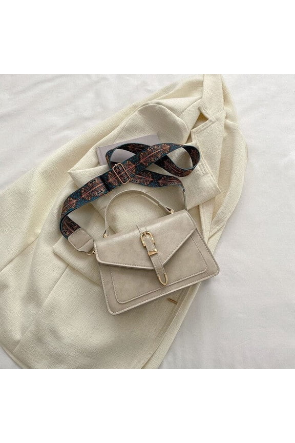 Small Womens Bag Trend Vintage Travel Wide Shoulder Strap Purse Luxury Designer Handbag Bolsas Bags Tote Female Messenger