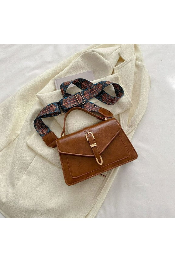 Small Womens Bag Trend Vintage Travel Wide Shoulder Strap Purse Luxury Designer Handbag Bolsas Bags Tote Female Messenger