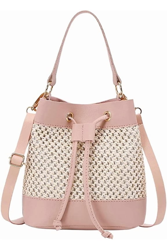 Straw Bag for women Summer Beach Bag Woven Hobo Handbag Work Tote Bag Vacation Bucket Bag Crossbody Purse