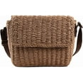 thumbnail image 1 of HMSHA Straw Crossbody Bag Summer Beach Bag for Women Wicker Shoulder Bag Woven Rattan Purse for Beach Vocation, 1 of 6